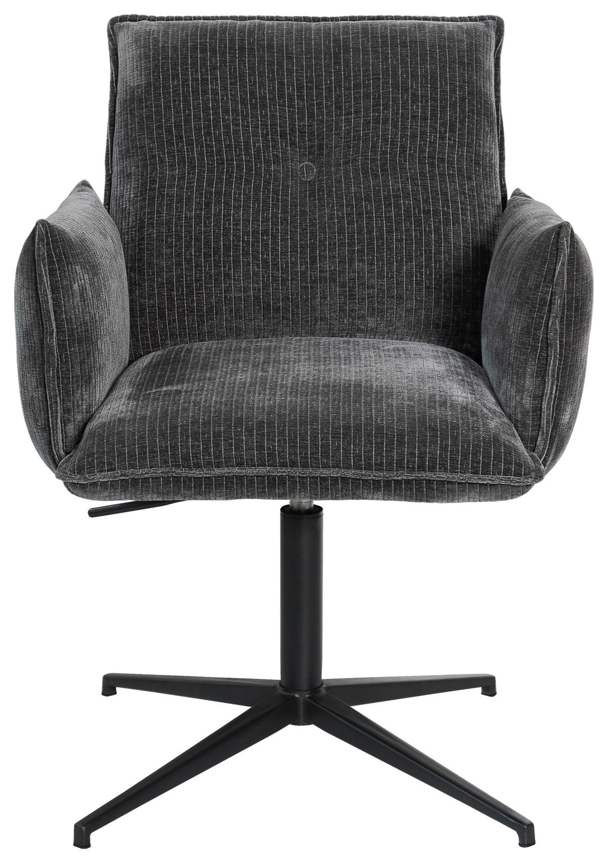 STOL MED ARMSTÖD järn sammet  - svart, Design, metall/textil (63/63,5/86cm) - Novel