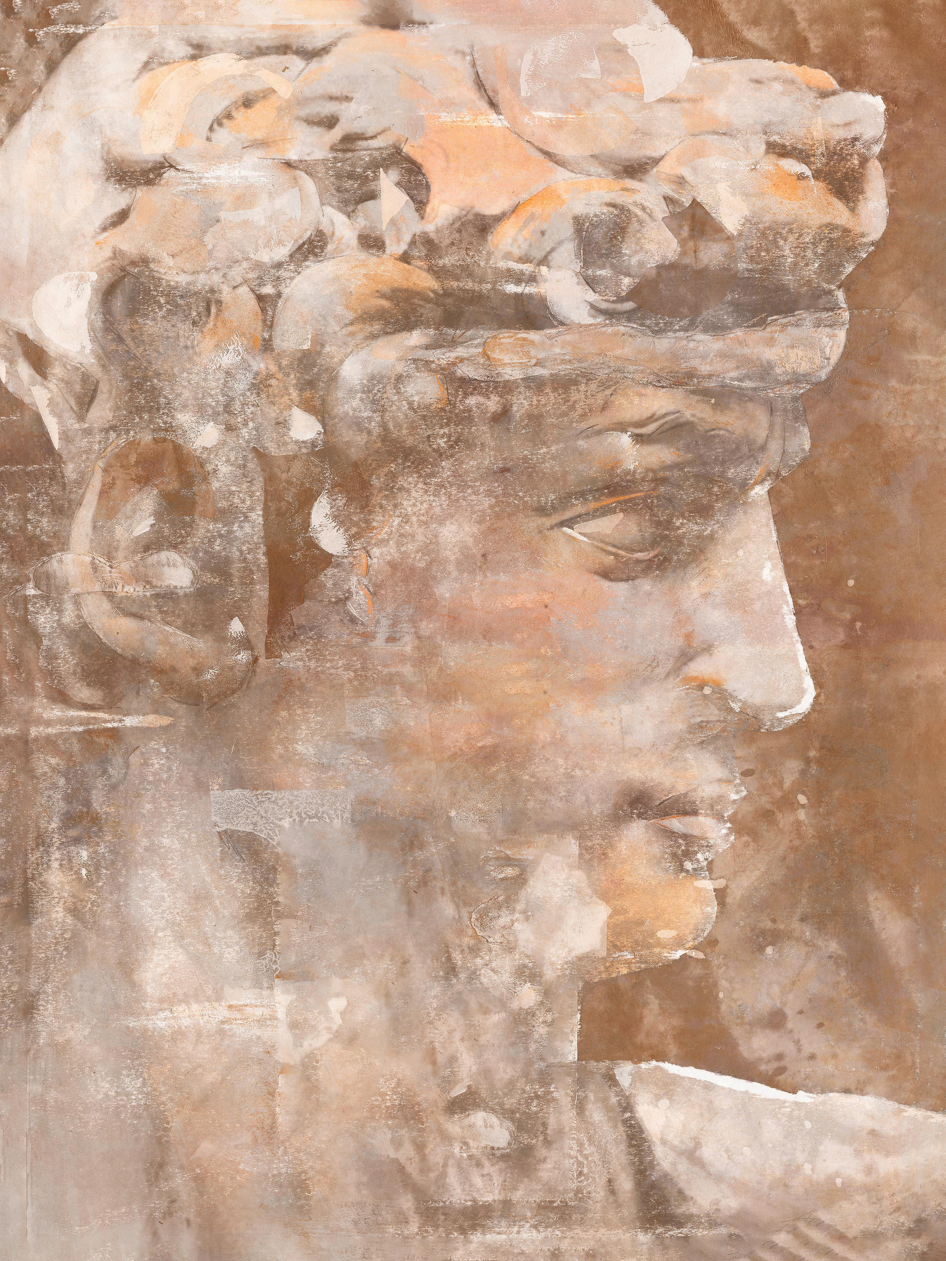 Monee Leinwandbild Beige, Rost 90x120 cm