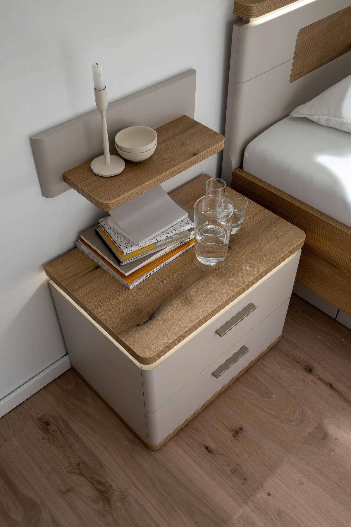 Poliță De Perete 50/16/16 cm, culoare lemn stejar, cașmir  - cașmir/culoare lemn stejar, Design, material pe bază de lemn (50/16/16cm) - Venda