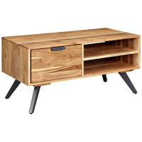 COUCHTISCH in Holz 95/45/45 cm  - Naturfarben/Grau, Konventionell, Holz/Metall (95/45/45cm) - MID.YOU