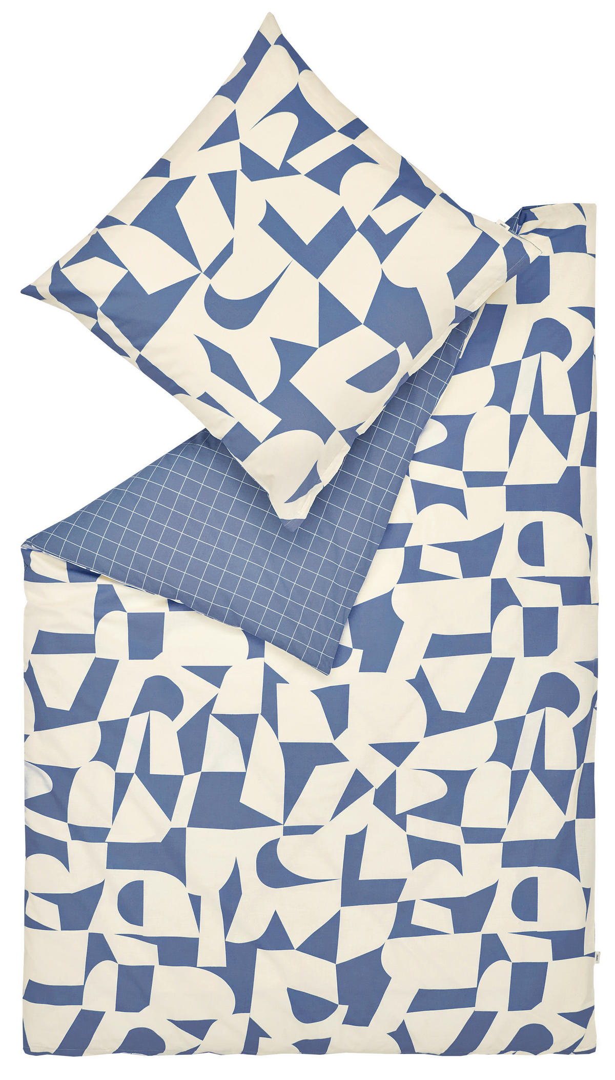 WENDEBETTWÄSCHE E-Cosmo Renforcé 155/220 cm  - Blau/Creme, Basics, Textil (155/220cm) - Esprit