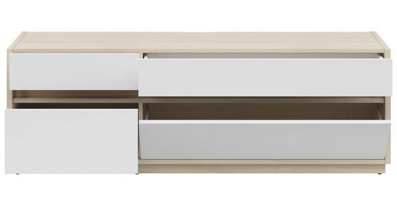 TV-ELEMENT Weiß, Eichefarben 173,5/58,2/42 cm - Eichefarben/Schwarz, KONVENTIONELL, Holzwerkstoff/Kunststoff (173,5/58,2/42cm) - Hom`in