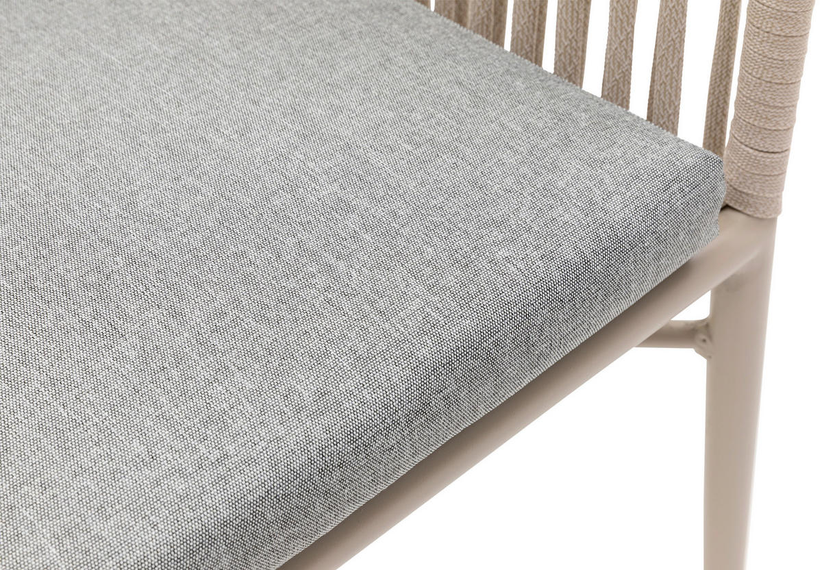 STAPELSESSEL Aluminium Champagner, Beige  - Champagner/Beige, MODERN, Textil/Metall (61/82/63cm) - Acamp