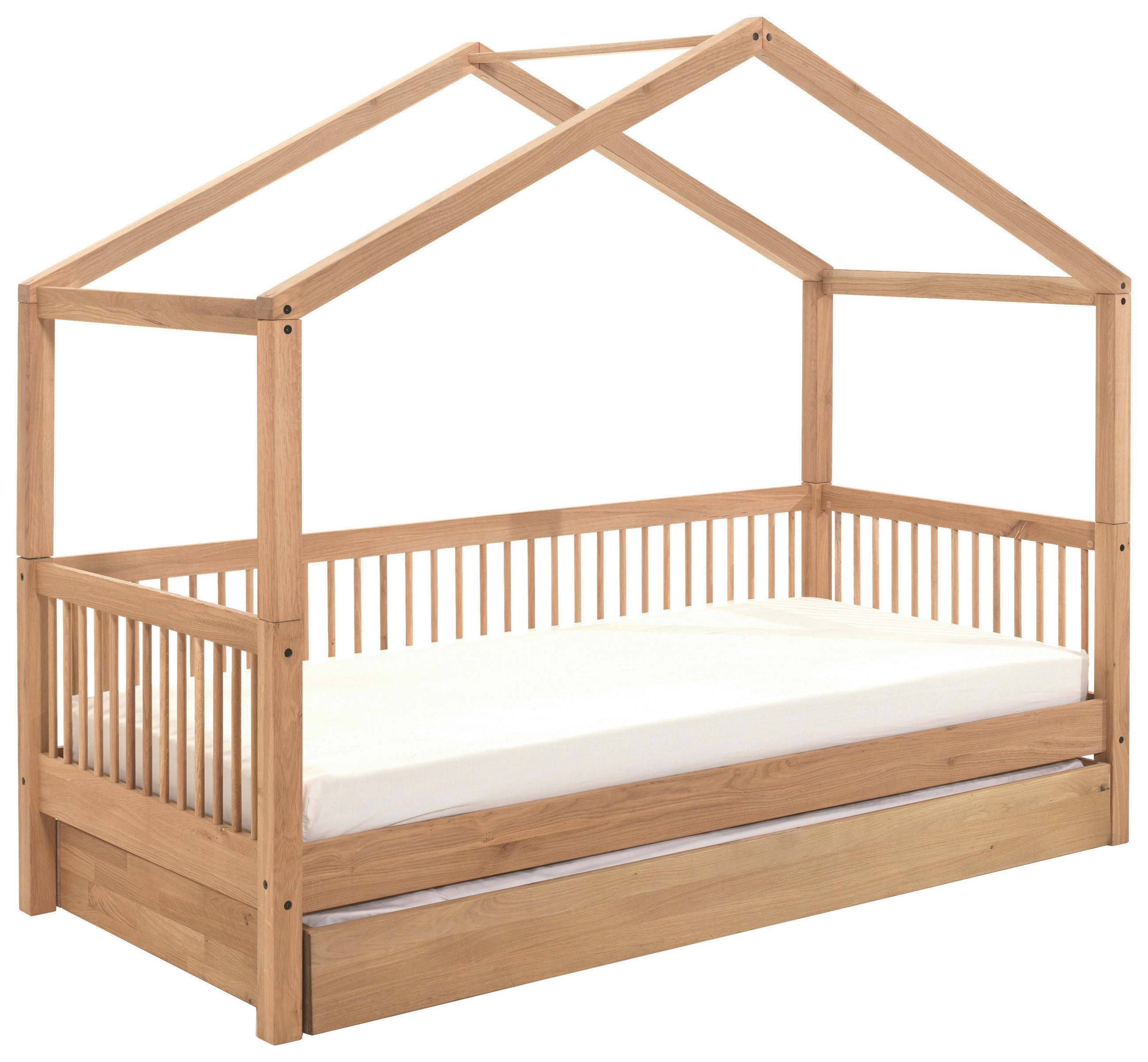 HAUSBETT Rollrost, Bettschublade 90/200 cm - Naturfarben, MODERN, Holz (90/200cm) - MID.YOU