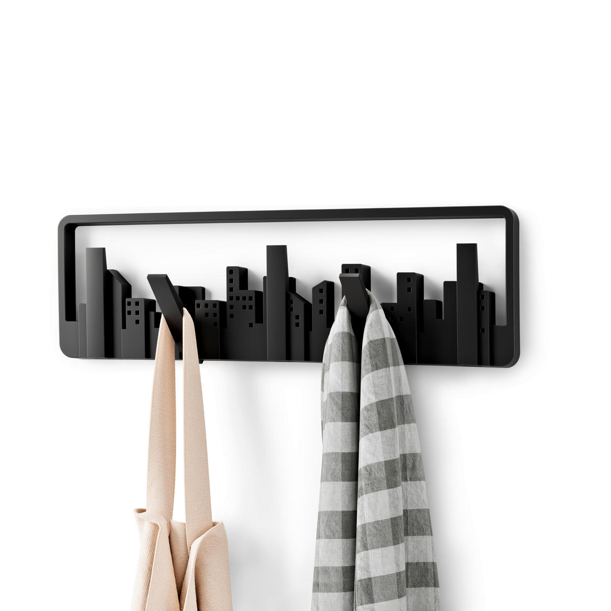 WANDGARDEROBE  in Schwarz  - Schwarz, Basics, Kunststoff (50/15/3cm) - Umbra