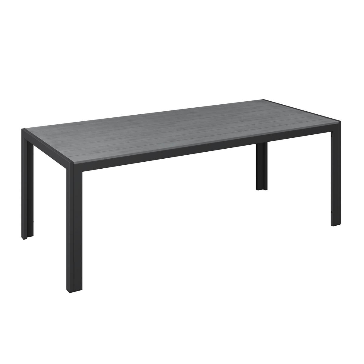 GARTENTISCH Metall, Kunststoff Grau, Dunkelgrau rechteckig  - Dunkelgrau/Grau, MODERN, Kunststoff/Metall (205/92/74cm) - Ambia Garden