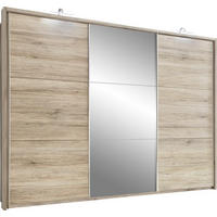 ORMAR S KLIZNIM VRATIMA boje hrasta   - boje hrasta/boje aluminija, Moderno, drvni materijal/plastika (280/215/62cm) - Xora