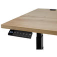 ECKSCHREIBTISCH 100/180/74-127 cm  in Eiche Artisan  - Schwarz/Eiche Artisan, MODERN, Holzwerkstoff/Metall (100/180/74-127cm) - Carryhome