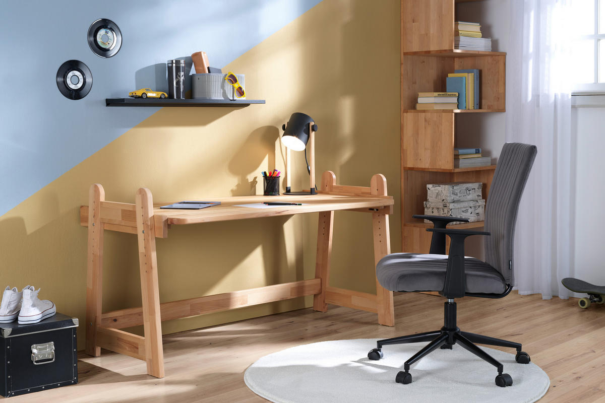PÍSACÍ STÔL PRE MLÁDEŽ, jadrový buk, 140/70/75 cm - jadrový buk, Natur, drevo (140/70/75cm) - MID.YOU
