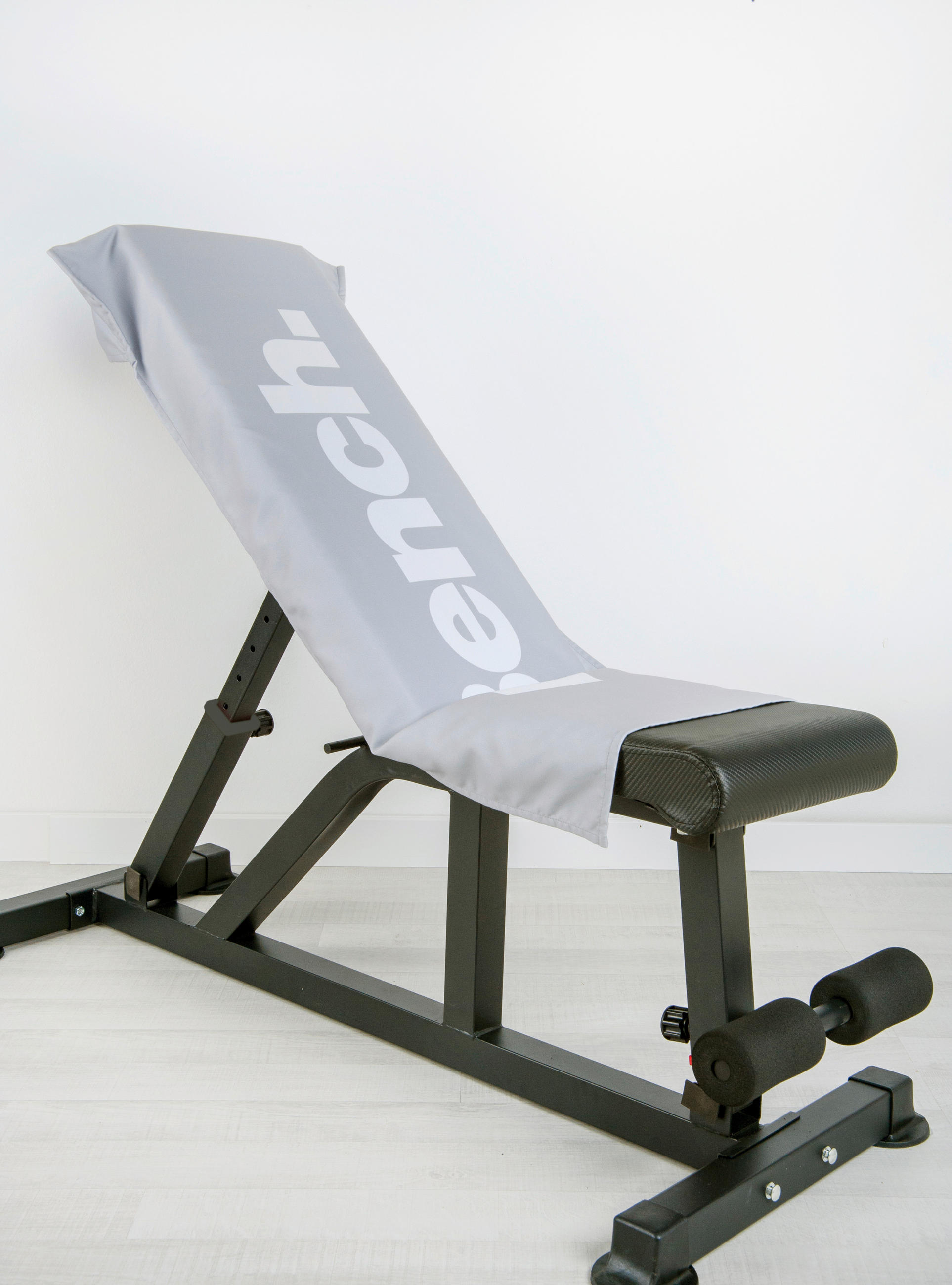 SPORTSKI RUČNIK 50/110 cm  siva, bijela   BENCH  - bijela/siva, Konvencionalno, tekstil (50/110cm) - Bench