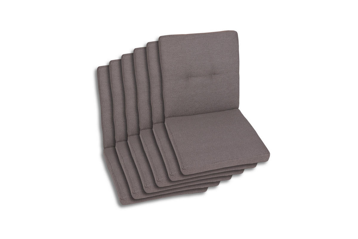 SESSELAUFLAGENSET Uni  - Taupe, Basics, Textil (50/7/100cm)