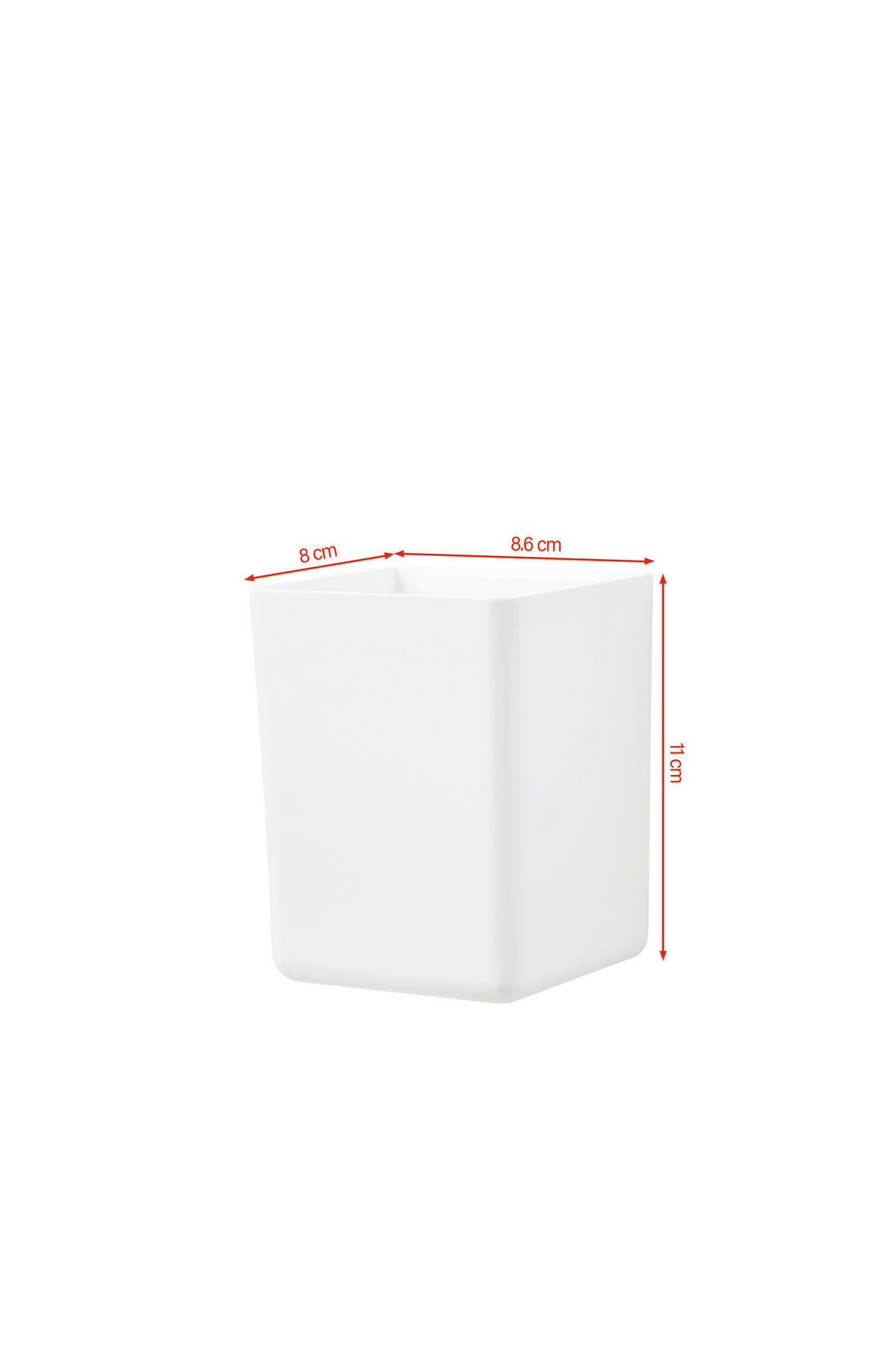 AUFBEWAHRUNGSBOX - Weiß, Basics, Kunststoff (8,6/11/8cm) - Tesa