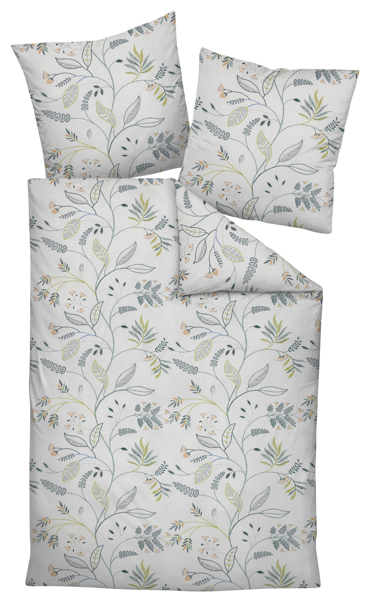 BETTWÄSCHE Seersucker 135/200 cm  - Grün, Design, Textil (135/200cm) - Janine