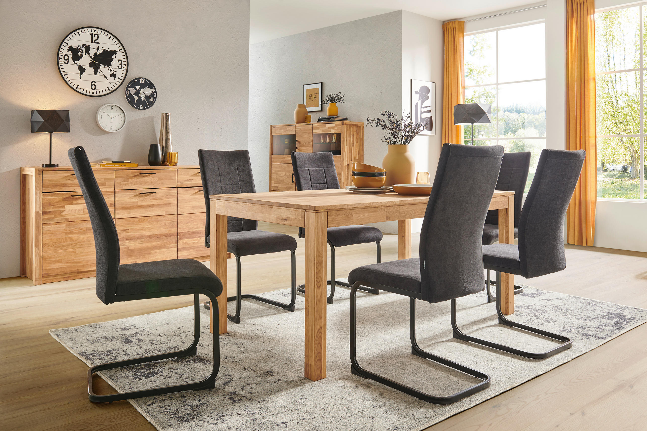 SCAUN BUCATARIE din metal, textil antracit, negru - antracit/negru, Design, metal/textil (43/99/62cm) - Carryhome