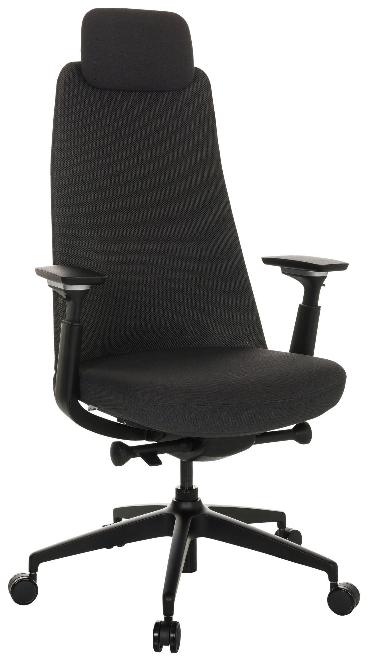 CHEFSESSEL Schwarz  - Schwarz, Basics, Kunststoff/Textil (68/120-131/60cm) - MID.YOU