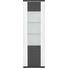 VITRINE in Graphitfarben, Weiß - Silberfarben/Schwarz, Design, Glas/Holzwerkstoff (65.1/206/41.6cm) - Xora VITRINE in Graphitfarben, Weiß - Silberfarben/Schwarz, Design, Glas/Holzwerkstoff (65.1/206/41.6cm) - Xora