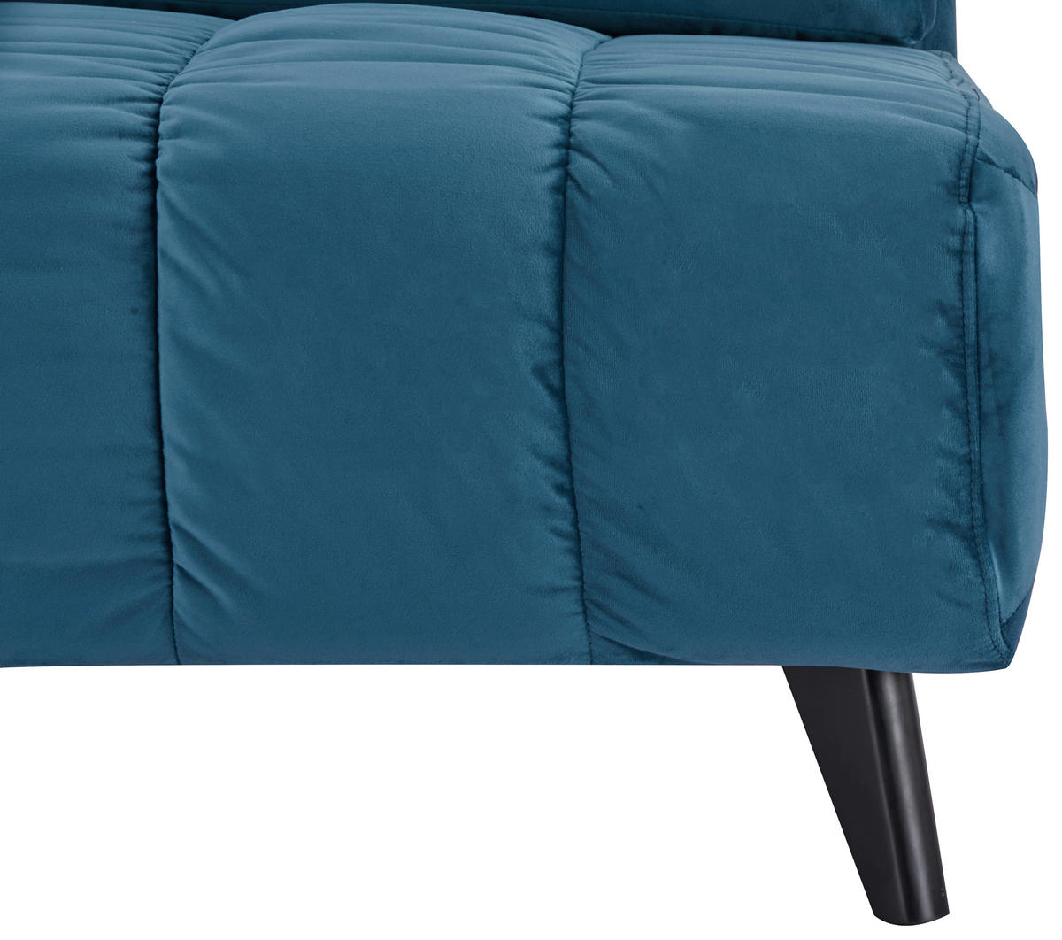 SCHLAFSOFA Samt Dunkelblau  - Schwarz/Dunkelblau, Design, Holz/Textil (143/82/91cm) - Carryhome