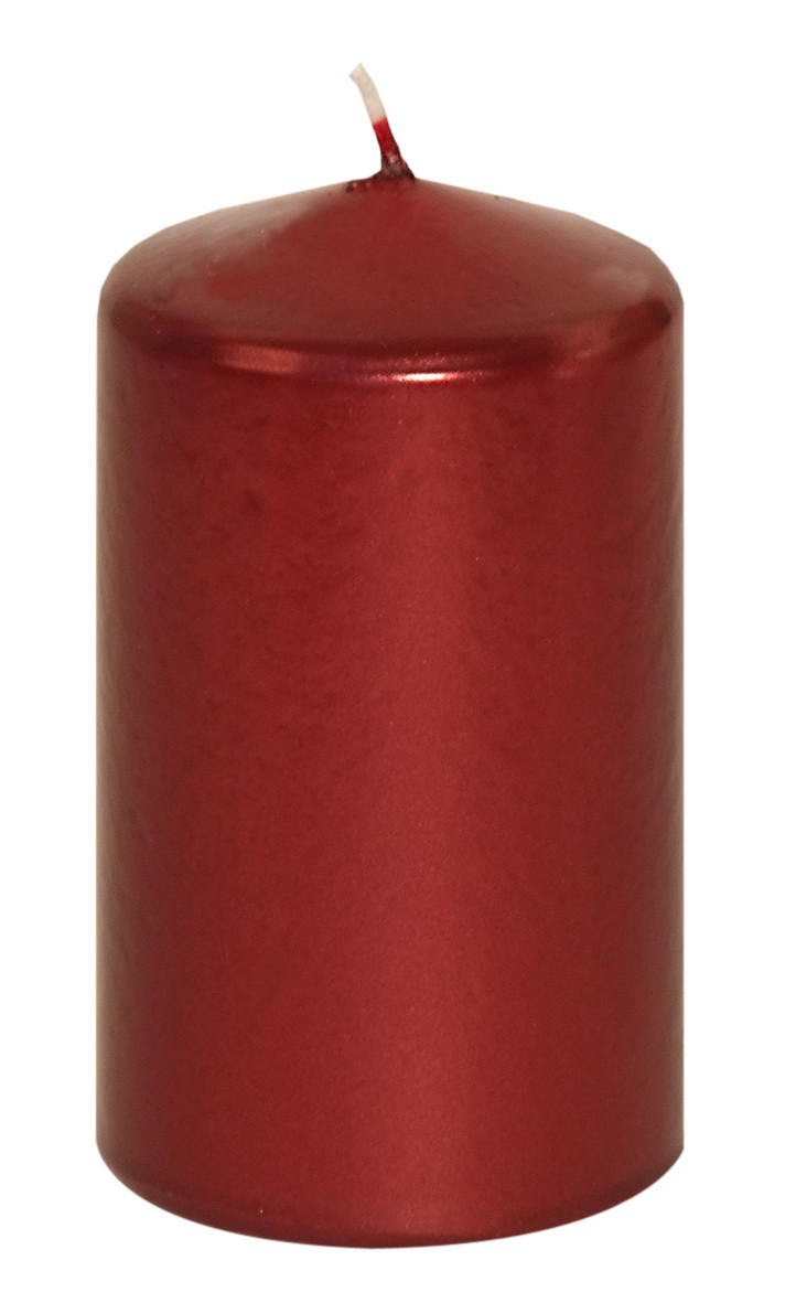 STUMPENKERZE 5,7/10 cm  - Dunkelrot, KONVENTIONELL (5,7/10cm)