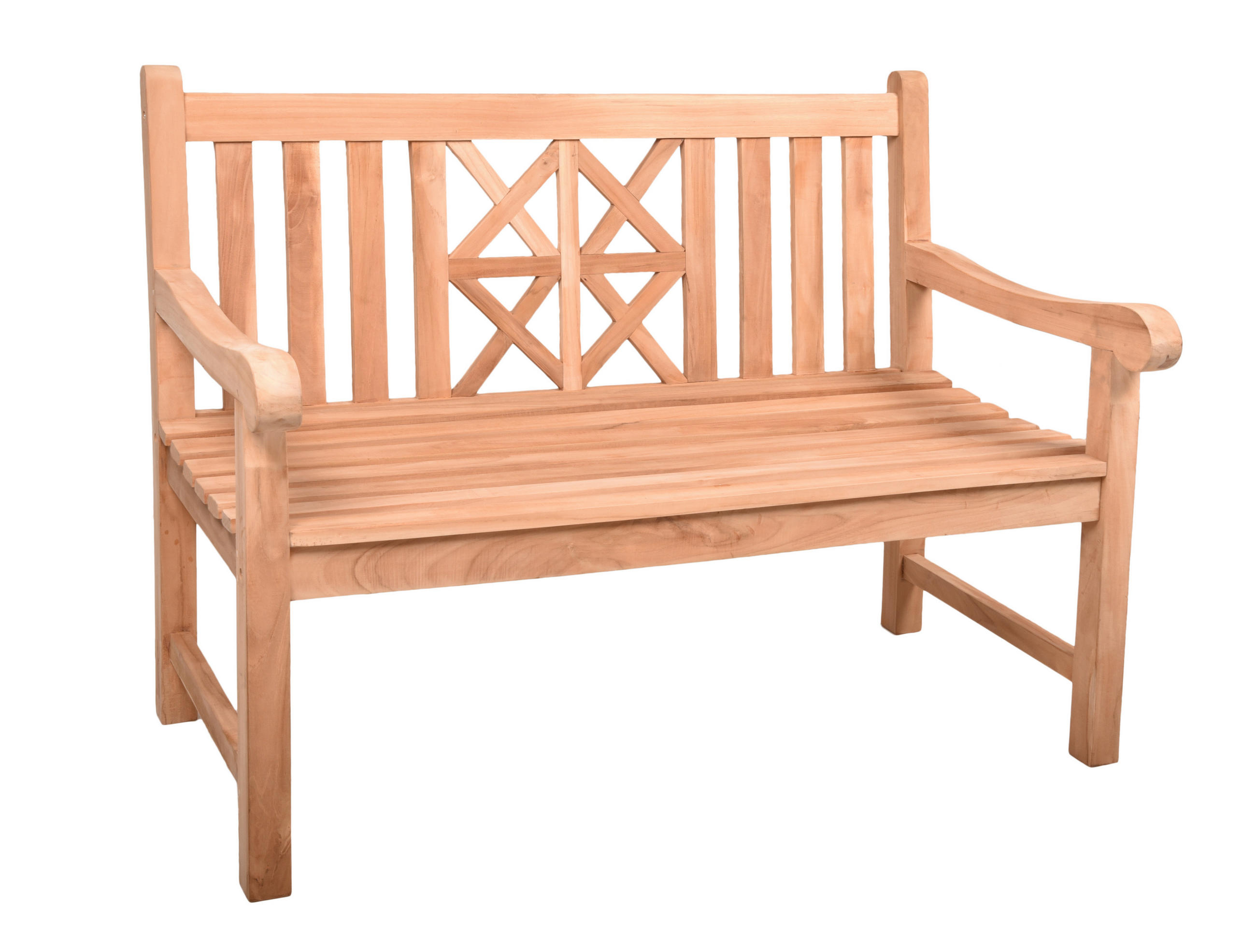 GARTENBANK 66/92/120 cm Teakholz   - Braun/Teakfarben, MODERN, Holz (66/92/120cm) - Gardenson