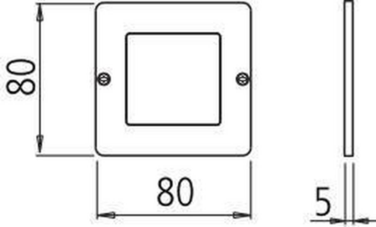 UNTERBAULEUCHTEN-SET - Edelstahlfarben/Alufarben, Basics, Kunststoff/Metall (8/8/0,5cm) - HKT