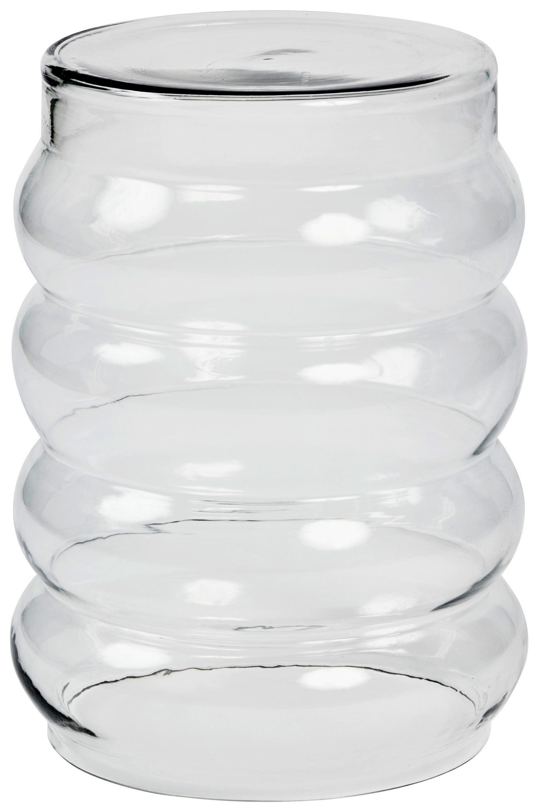BEISTELLTISCH 39/39/42 cm Transparent rund  - Transparent, Design, Glas (39/39/42cm) - Livetastic