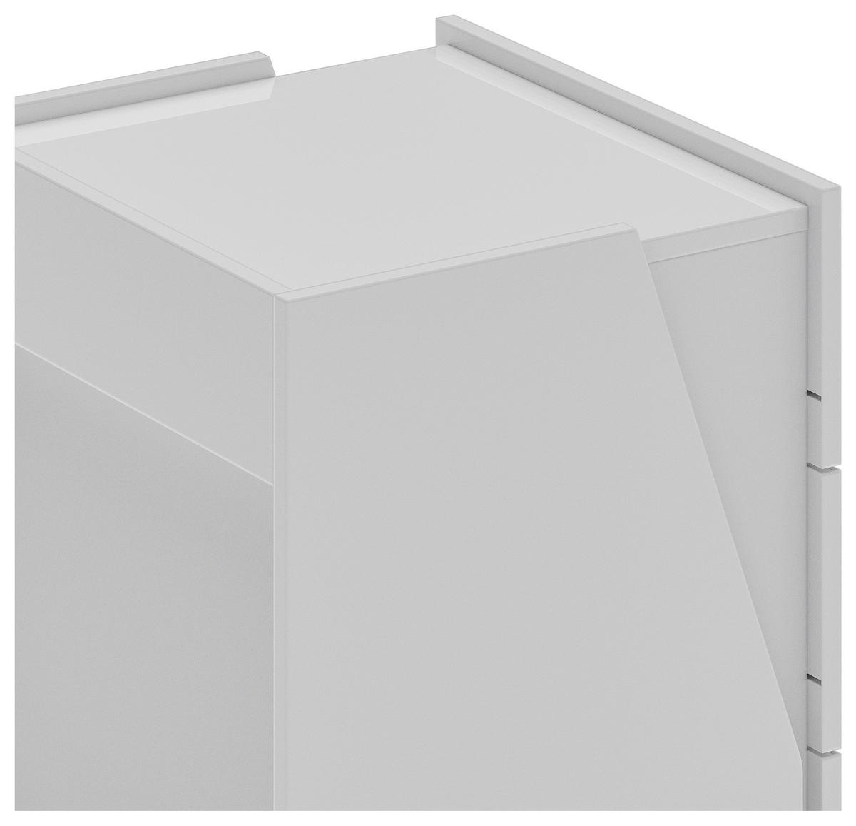 NACHTSCHRANK 48,3/59,5/44,3 cm  - Schwarz/Weiß, Design, Holzwerkstoff/Kunststoff (48,3/59,5/44,3cm) - Novel