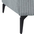ECKSOFA  in Cord Hellgrau  285/170 cm  - Hellgrau/Schwarz, KONVENTIONELL, Textil/Metall (285/170cm) - Carryhome