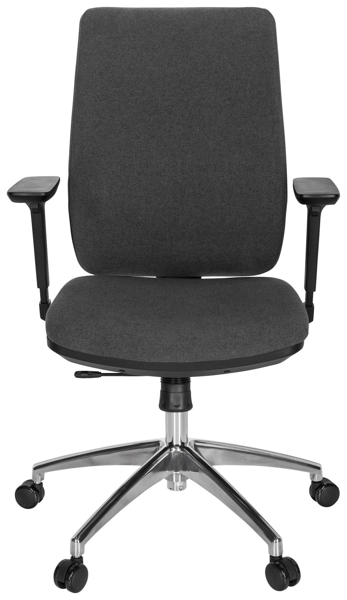 OTOČNÁ ŽIDLE, plochá tkanina, tmavě šedá - černá/tmavě šedá, Moderní, kov/textil (74/123/63cm) - MID.YOU