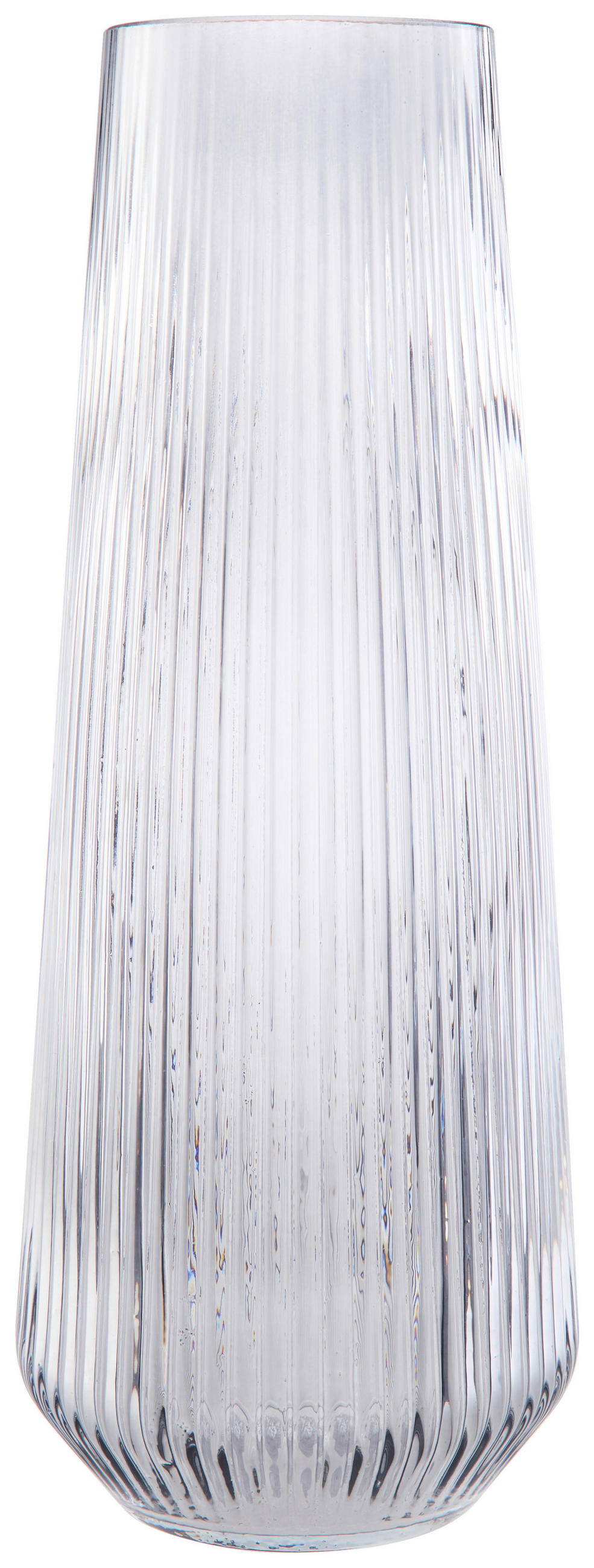 VAZA 16 cm  steklo  - sivomodra, Basics, steklo (14/14/36cm)