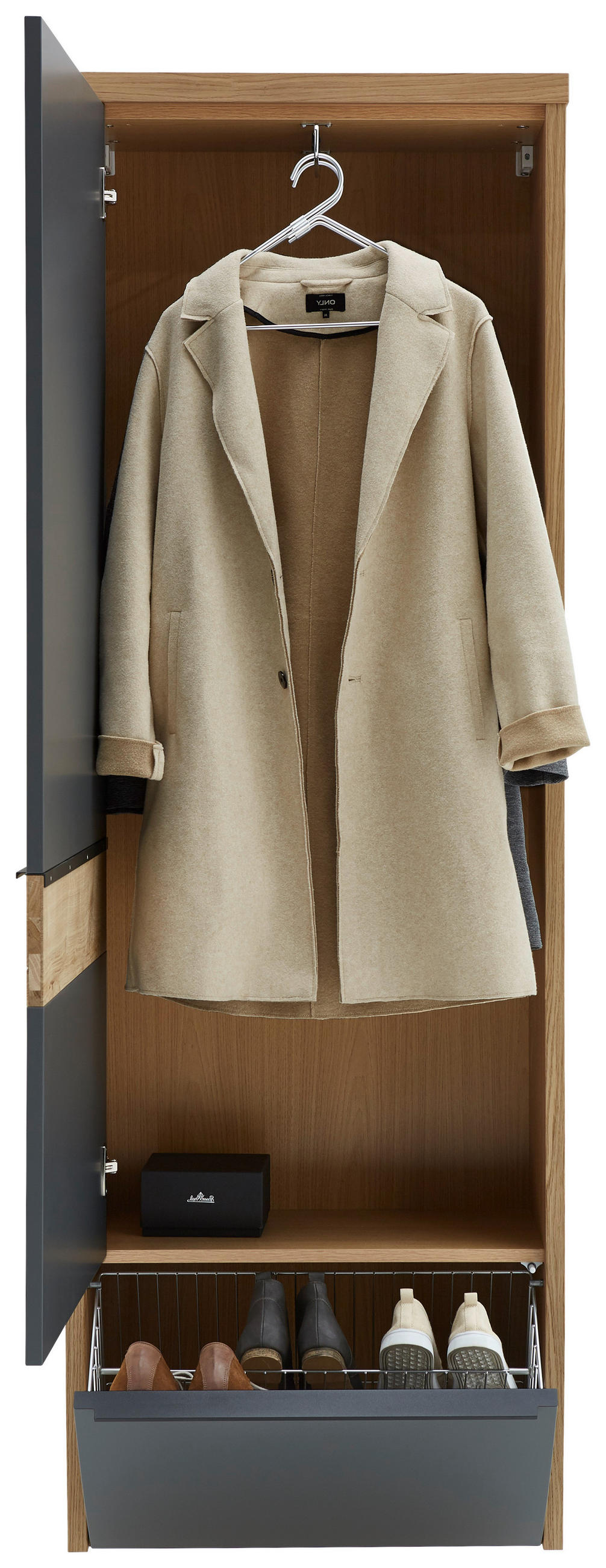 GARDEROBE 6-teilig  in 290/200/32 cm  - Eichefarben/Grau, Design, Holz/Holzwerkstoff (290/200/32cm) - Dieter Knoll