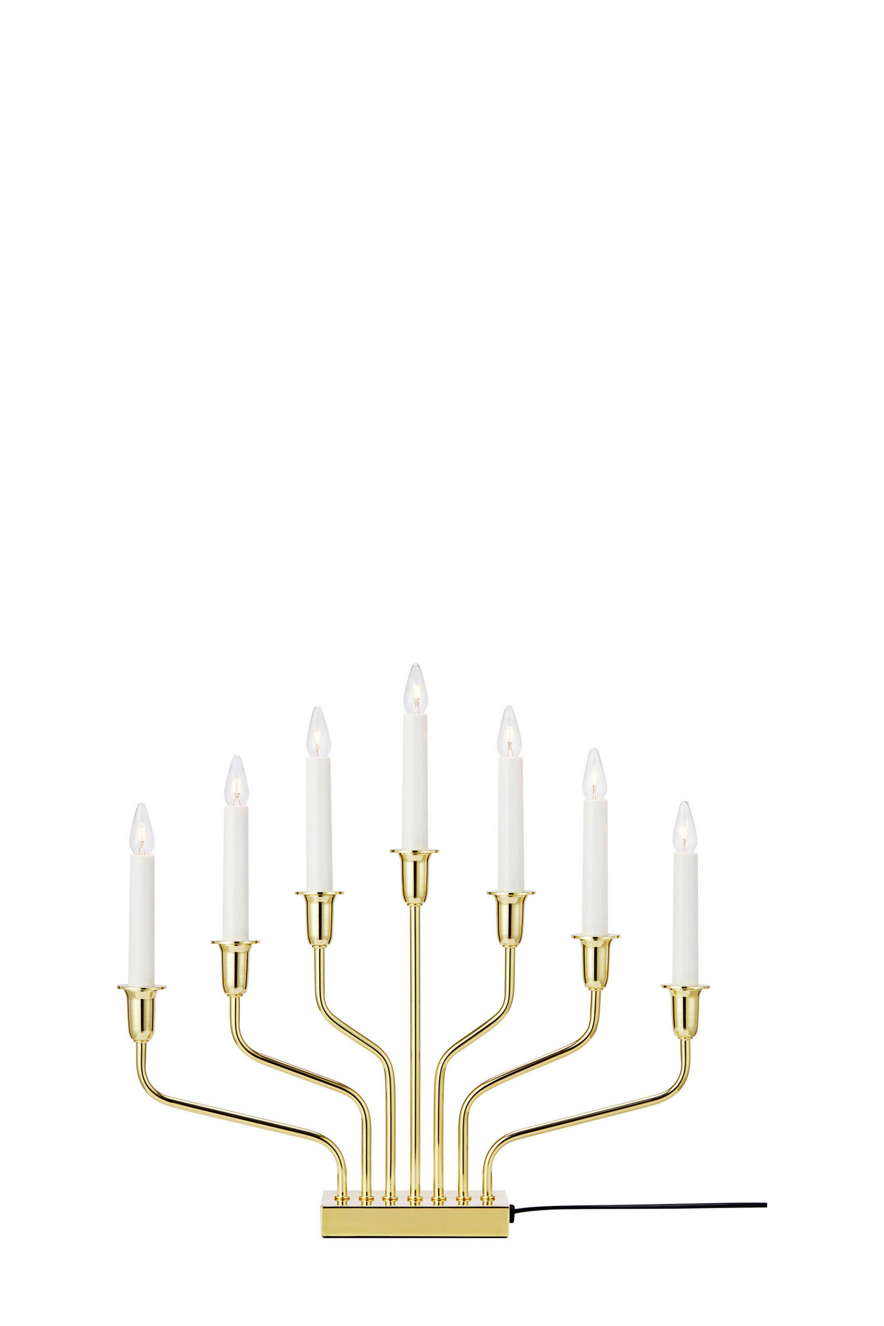 WEIHNACHTSPYRAMIDE BROSA  - Messingfarben/Weiß, Trend, Kunststoff/Metall (40/39/8cm) - Markslöjd
