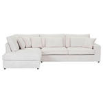ECKSOFA Naturfarben Cord Zierkissen, Rückenkissen, Rücken echt  - Schwarz/Naturfarben, MODERN, Kunststoff/Textil (228/307cm) - Carryhome