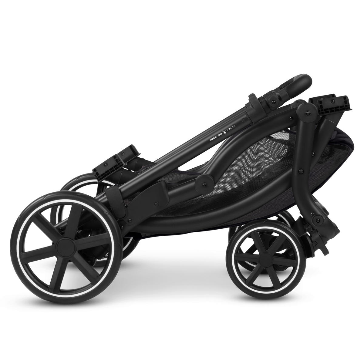 GESCHWISTERWAGEN Zoom 2  - Schwarz, Basics, Textil/Metall (121/60/118cm) - ABC Design
