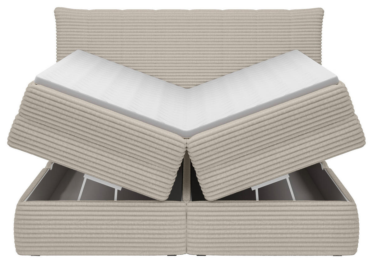 POSTEL BOXSPRING, 180/200 cm, béžová - černá/béžová, Moderní, textil/plast (180/200cm) - Esposa