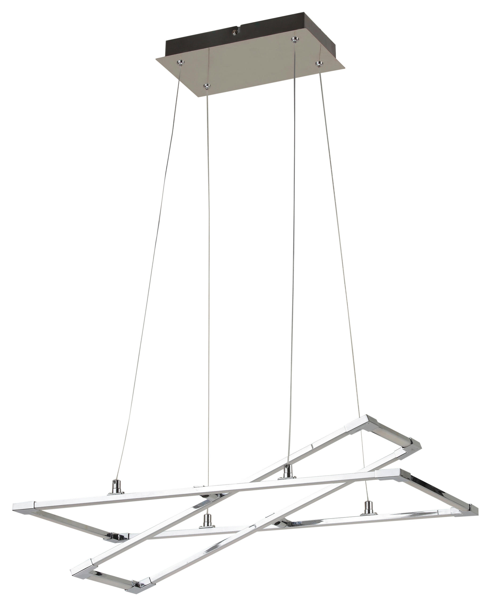 LED-PENDELLEUCHTE 60/30/120 cm  - Silberfarben, Design, Metall (60/30/120cm)