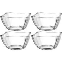MÜSLISCHALENSET Piazza 4-teilig  - Transparent, Design, Glas (12/6,5/12cm) - Leonardo