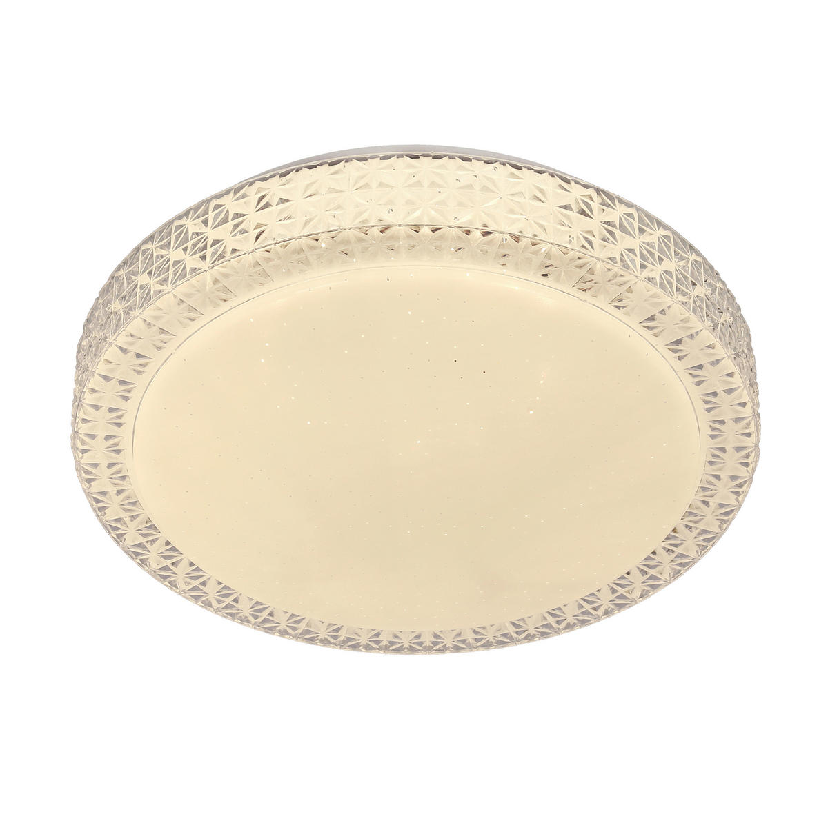 LED-TAKLAMPA Rabel 27/27/8.5 cm  - vit/transparent, Klassisk, metall/plast (27/27/8.5cm)