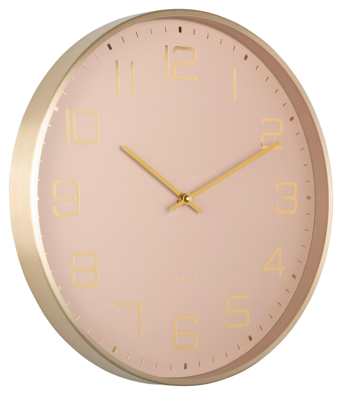 WANDUHR 40/40/4,2 cm   - Hellbraun/Goldfarben, Basics, Metall (40/40/4,2cm) - Karlsson