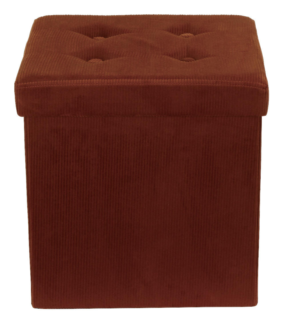 SITZBOX in Textil, Holzwerkstoff Kupferfarben  - Kupferfarben, Modern, Holzwerkstoff/Textil (38/38/38cm) - Carryhome