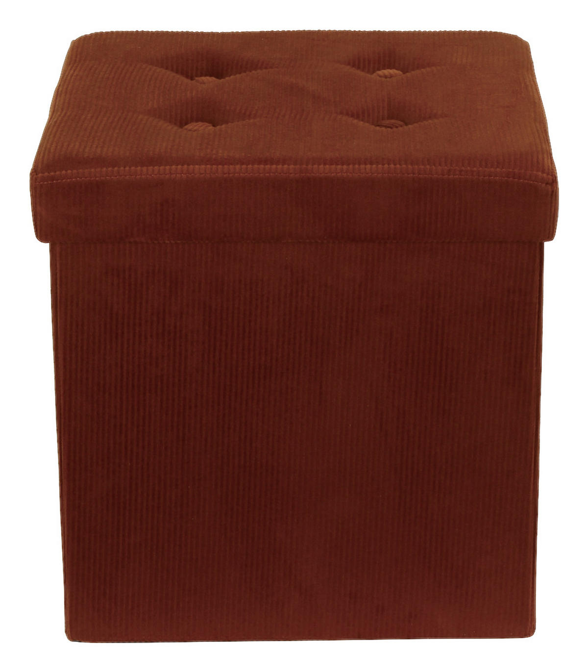 SITZBOX in Textil, Holzwerkstoff Kupferfarben  - Kupferfarben, Modern, Holzwerkstoff/Textil (38/38/38cm) - Carryhome