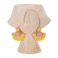 Vase Elegant B  - Gelb/Naturfarben, Basics, Kunststoff (24.5/26/20.5cm)