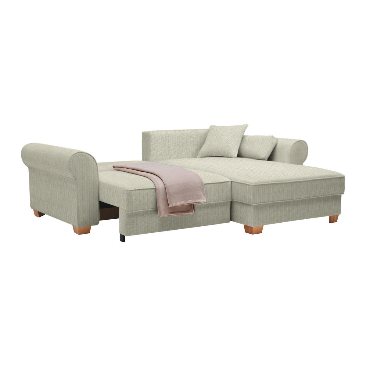 HÖRNSOFFA i taupe  - taupe, Modern, trämaterial/trä (255/185cm) - MID.YOU