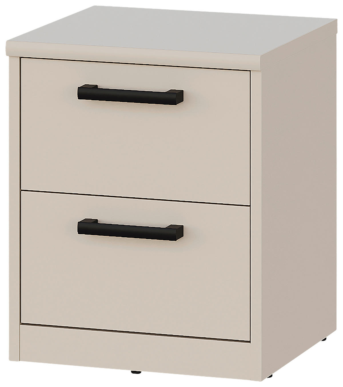 NACHTSCHRANK 38/46/36 cm  - Kaschmir/Schwarz, Basics, Holzwerkstoff/Kunststoff (38/46/36cm) - Xora