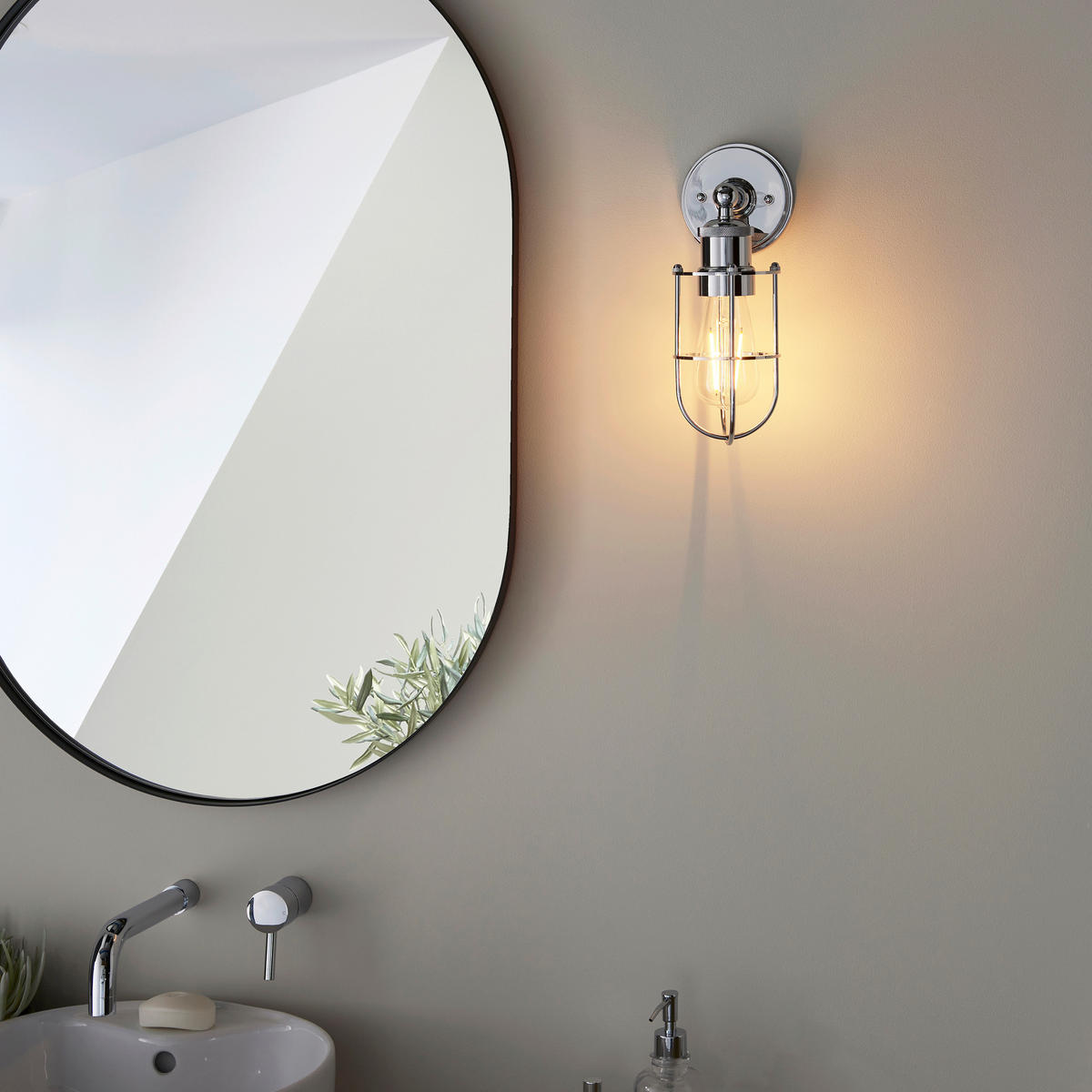 BADEZIMMER-WANDLEUCHTE 11/28,6 cm   - Chromfarben, KONVENTIONELL, Metall (11/28,6cm) - ENDON