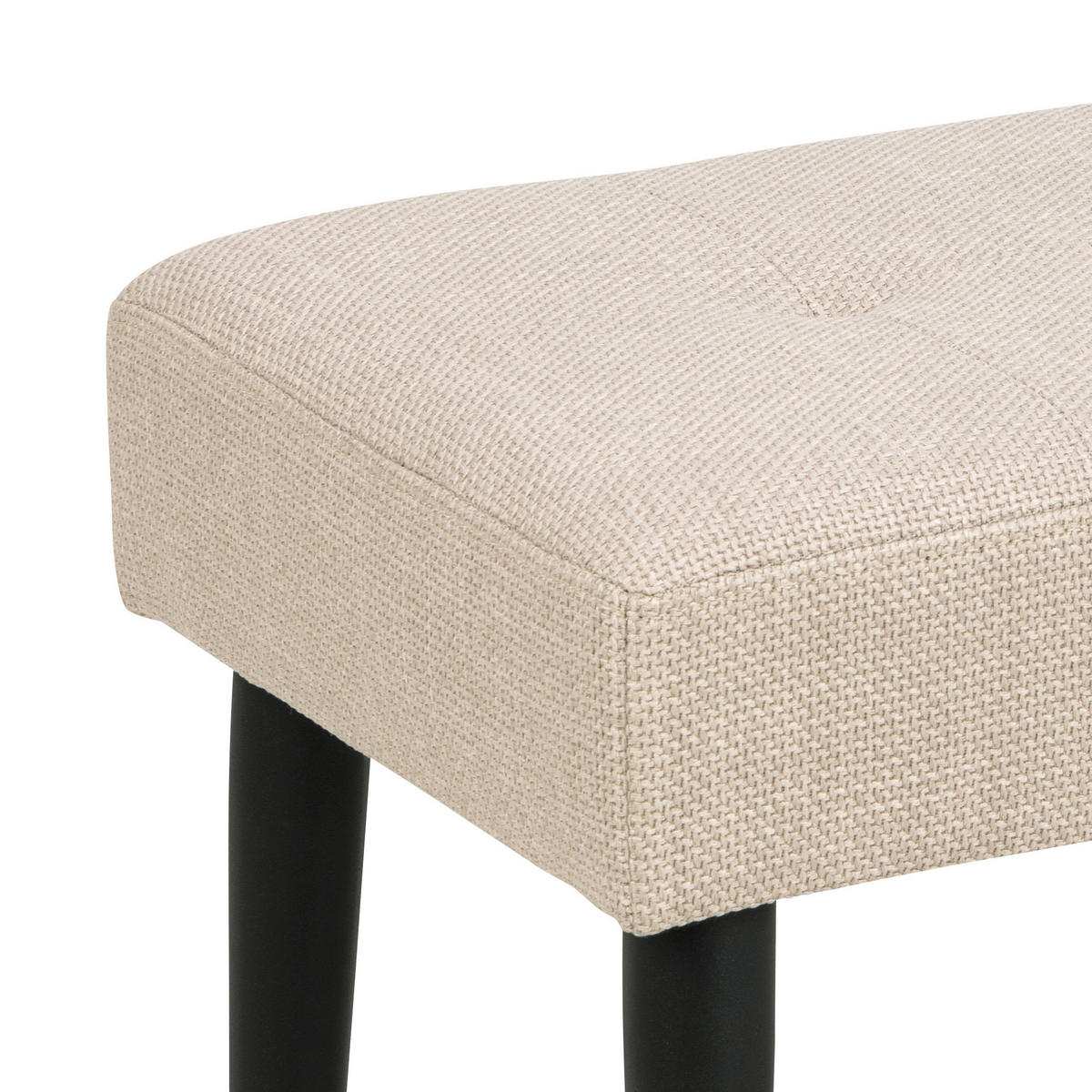 BÄNK i textil beige  - beige/svart, Design, metall/textil (95/45/38cm) - Livetastic