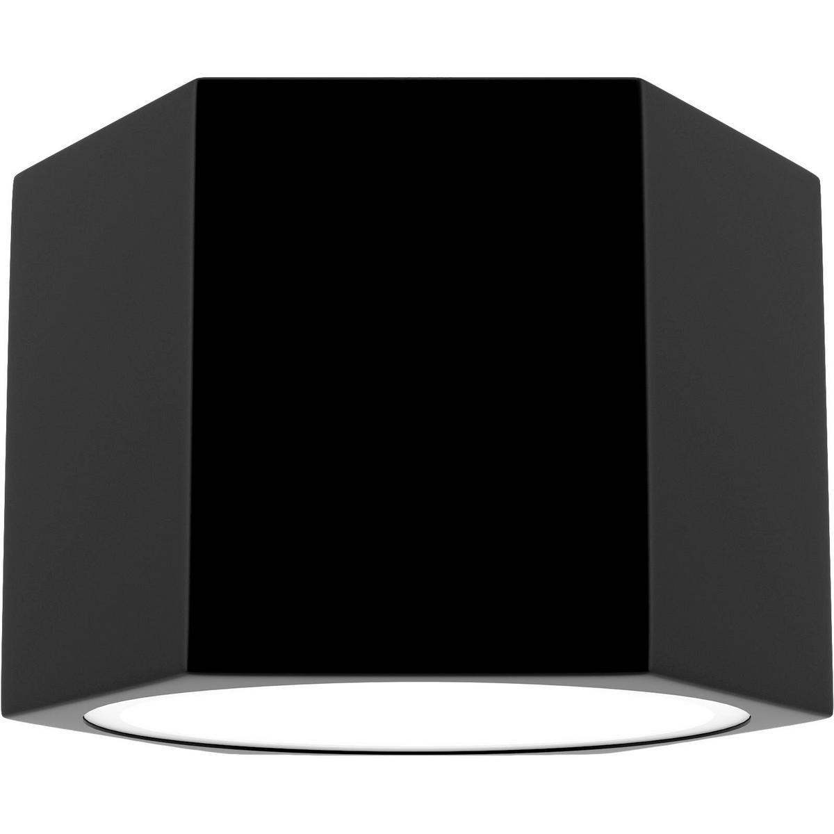 DECKENSTRAHLER 12/8 cm   - Schwarz, Basics, Holz (12/8cm)