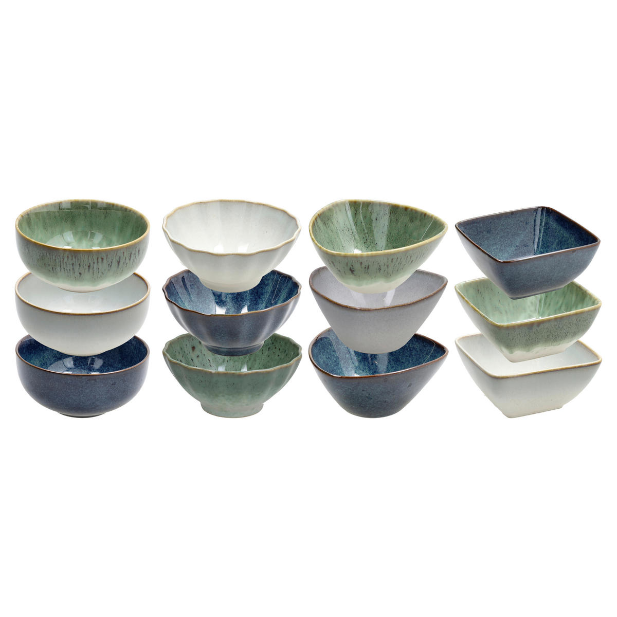 ČINIJA  13 cm         RELIEF SHIZEN  - bela/tamnoplava, Osnovno, keramika (13cm) - Tognana