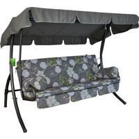 HOLLYWOODSCHAUKEL 210/160/145 cm  - Anthrazit/Grau, Basics, Kunststoff/Textil (210/160/145cm) - Boxxx