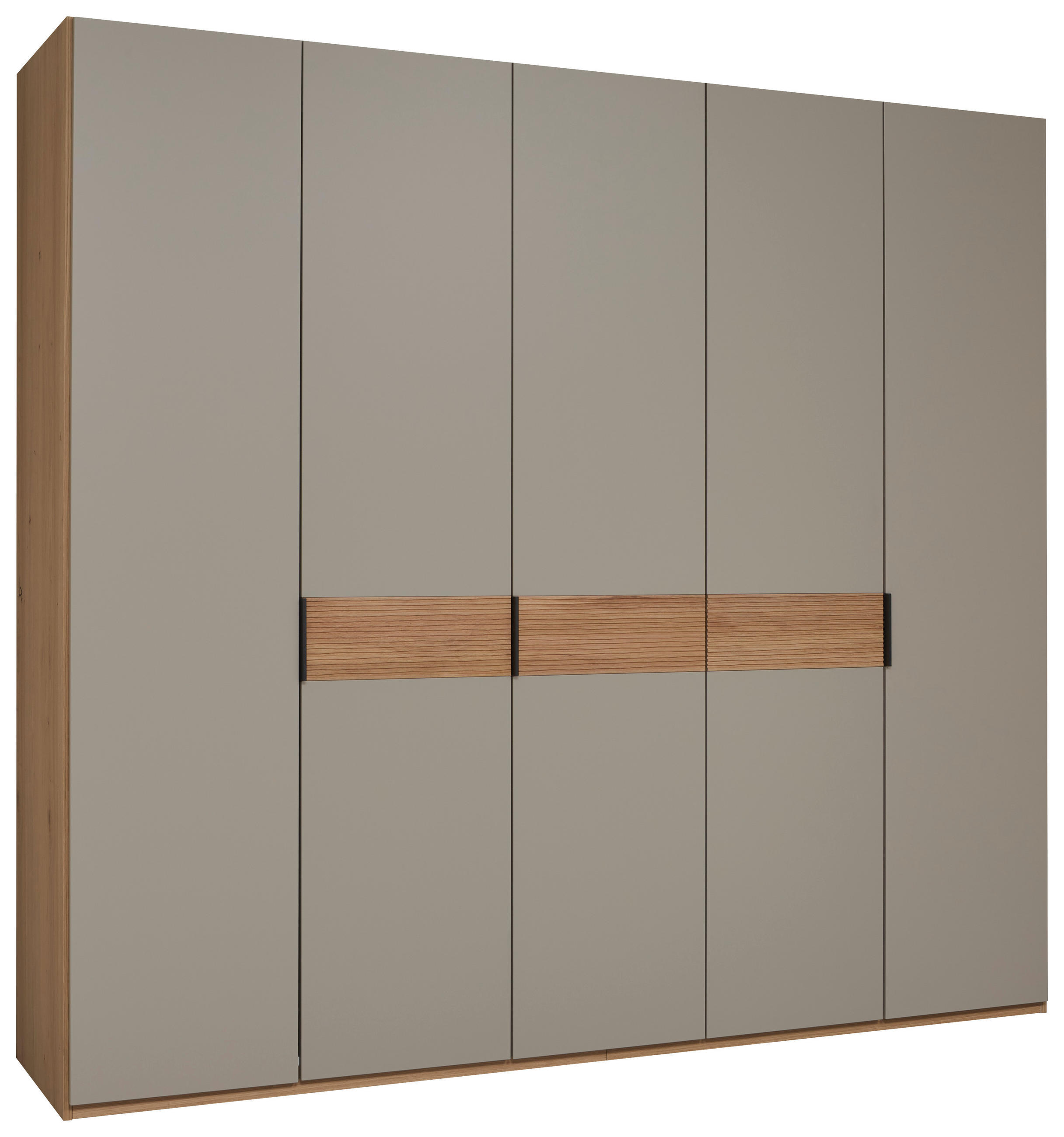 DREHTÜRENSCHRANK 149,6/229,4/59,5 cm 5-türig Taupe, Eichefarben  - Taupe/Eichefarben, Design, Holzwerkstoff/Metall (149,6/229,4/59,5cm) - Dieter Knoll