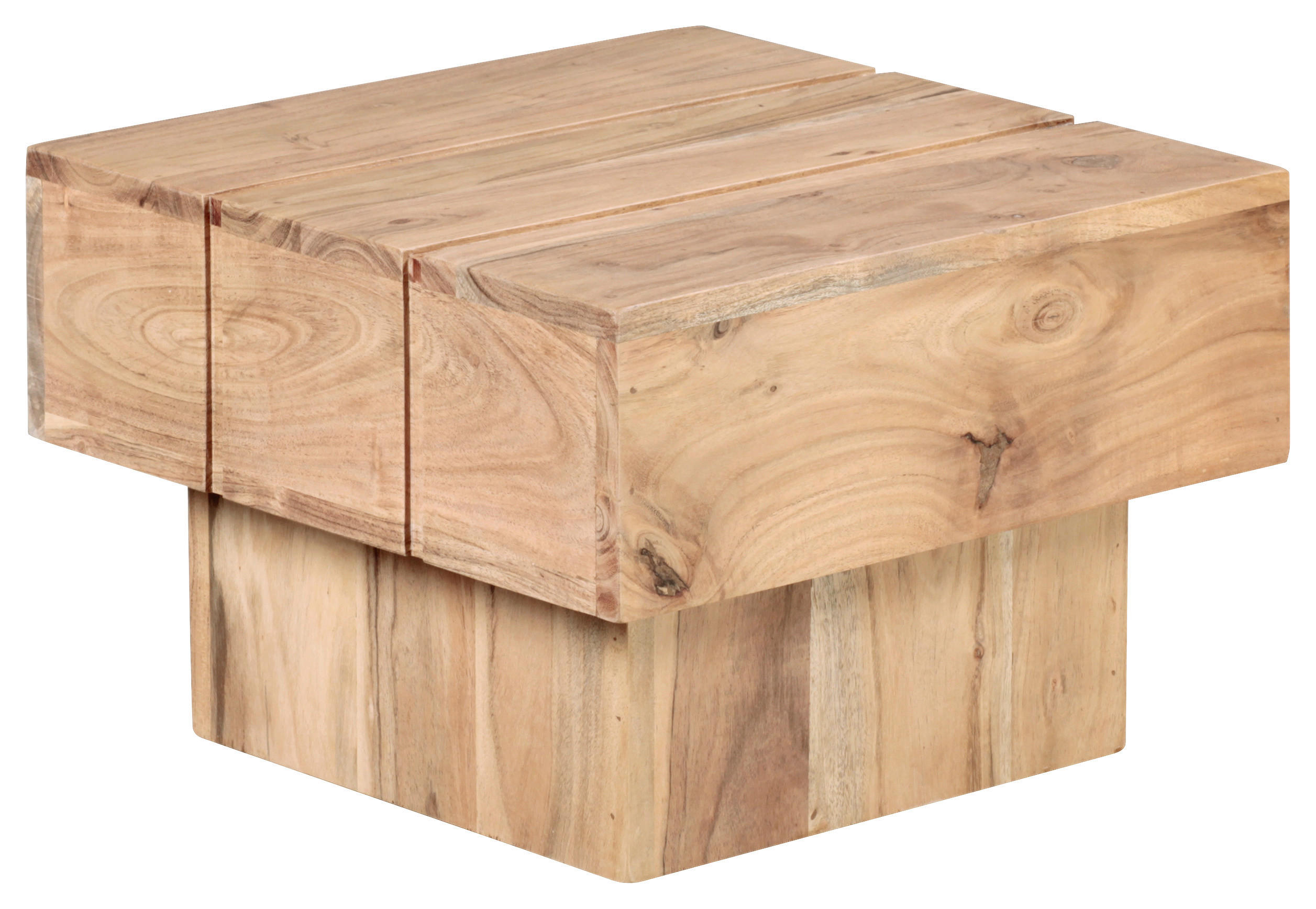 BEISTELLTISCH 44/44/30 cm Akazie massiv Akaziefarben quadratisch  - Akaziefarben, Design, Holz (44/44/30cm) - MID.YOU